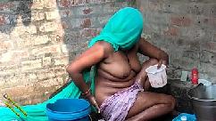 Indian village desi bathing video in hindi desi radhika