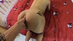 Babe deep sucking and sensual fucking after
