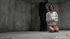 Bound milf pussy toyed in insane room