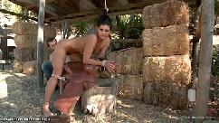 Milf is bound and fucked at ranch