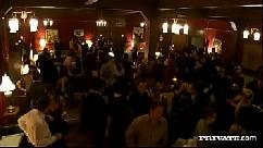 Nicole and all of her girlfriends attend a group orgy with spectators