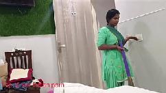 The hot maid kaanta bai caught red handed and fucked hard in all her holes